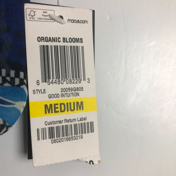 New Style Co Sleeveless Maxi Dress Sz Medium Blue Mandala Print Studded Detail - Picture 4 of 12